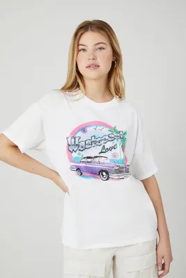 Women's Westcoast Love Graphic T-Shirt in White Small