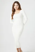 Women's Bodycon Midi Dress in Vanilla, XS