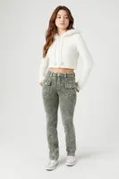 Women's Faux Fur-Trim Cardigan Sweater Vanilla