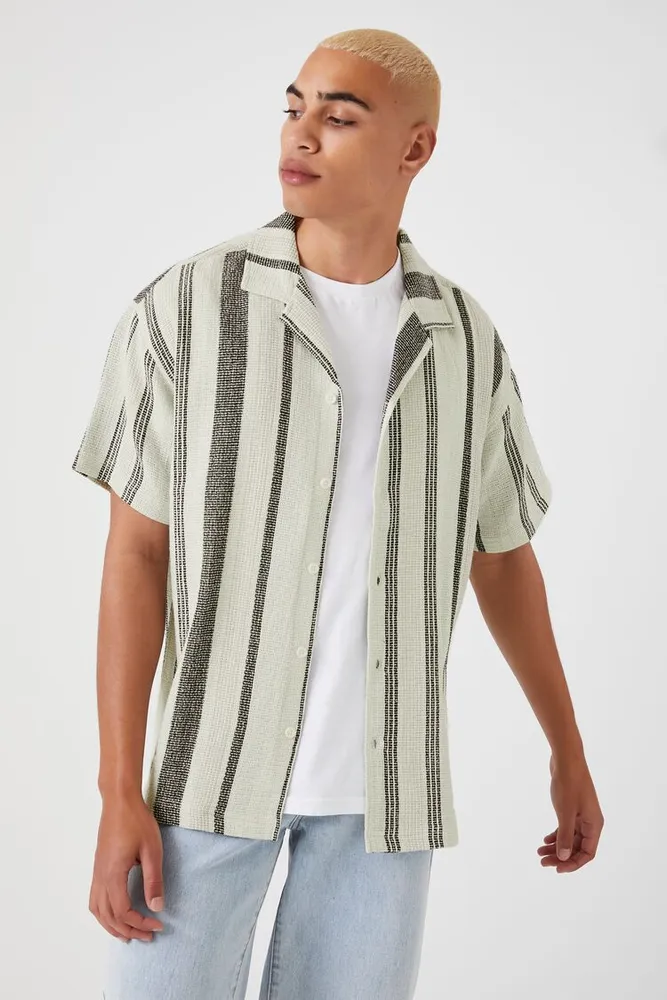 Men Striped Short-Sleeve Shirt