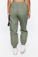 Women's Wallet Chain Twill Joggers in Olive Medium