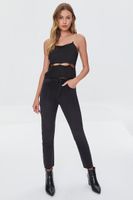 Women's O-Ring Cutout Sweater-Knit Cami in Black Small