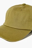 Men Curved-Brim Baseball Cap in Olive