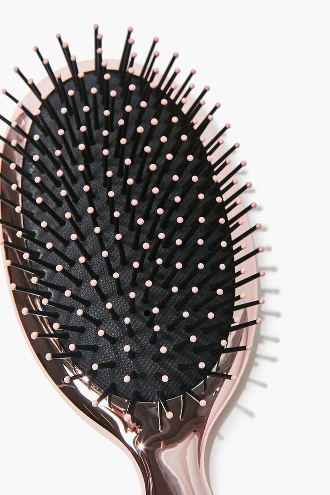 Metallic Oval Paddle Brush in Rose Gold