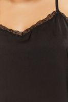 Women's Satin Lace-Trim Cami 0X