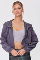 Women's Active Zip-Up Hooded Windbreaker