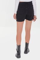 Women's Strawberry High-Rise Denim Shorts in Washed Black Small