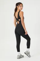 Women's Active Cutout Tank Jumpsuit Black