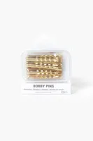 Metal Bobby Pin Set - 25 Pack in Gold