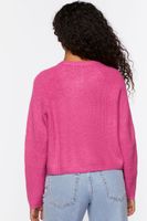 Women's Ribbed Button-Front Sweater in Azalea Small