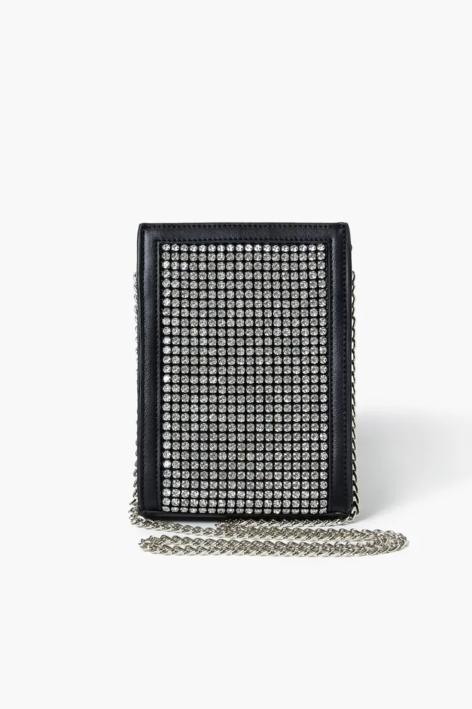 Women's Rhinestone Crossbody Bag in Black