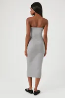 Women's Tube Bodycon Midi Dress Grey