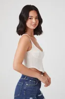 Women's Curved-Hem Cropped Tank Top