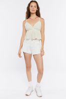 Women's Crisscross Cropped Cami in Vanilla Small