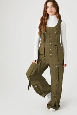 Women's Utility Cargo Jumpsuit in Cypress Small