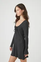 Women's Skater Mini Dress in Black Small