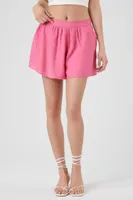 Women's High-Rise Pull-On Shorts in Pink Small