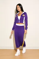 Women's Los Angeles Lakers Midi Skirt in Purple Medium