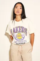 Women's Los Angeles Lakers Graphic T-Shirt in Cream Large