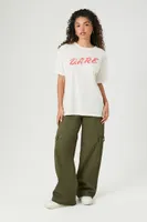 Women's DARE Graphic T-Shirt in Cream Small