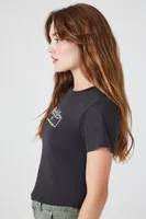 Women's Manhattan NY Graphic T-Shirt in Black Small