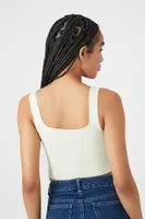 Women's Cropped Tank Top in Lily Pad Large