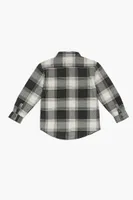 Kids Plaid Shirt (Girls + Boys) in Black, 5/6