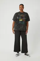 Women's Led Zeppelin Oversized Graphic T-Shirt in Black, Size 2X