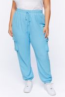 Women's Cargo Joggers in Blue, 0X