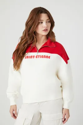 Women's Saint-Etienne Colorblock Pullover Vanilla/Red