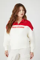 Women's Saint-Etienne Colorblock Pullover Vanilla/Red