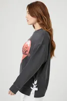 Women's Blondie Graphic Lace-Up Pullover in Charcoal Small