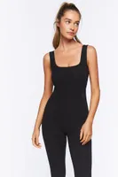 Women's Active Sleeveless Stirrup Jumpsuit in Black, XS