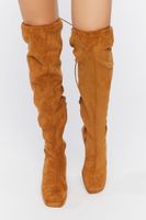 Women's Faux Suede Over-the-Knee Boots in Tan, 6.5