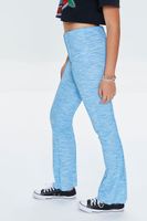 Women's Ribbed Knit Space-Dye Pants in Blue Small