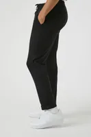 Men Slim-Fit Drawstring Pants in Black Large