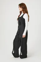 Women's Utility Cargo Jumpsuit in Black Small