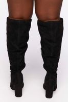 Women's Faux Suede Over-the-Knee Boots (Wide) in Black, 13