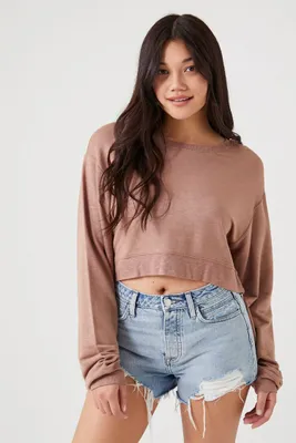 Women's Relaxed Drop-Sleeve Crop Top