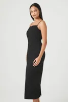 Women's Cami Slit Midi Dress in Black Small