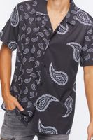 Men Paisley Print Shirt Black/White