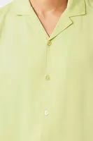 Men Cuban Collar Short-Sleeve Shirt