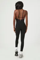 Women's Active Fitted Tank Bodysuit in Black Large