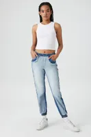 Women's Reworked Denim Joggers in Denim Medium