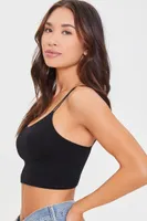 Women's Dual Cami Strap Bralette in Black Large