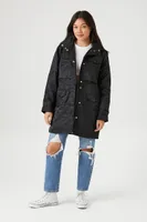 Women's Drawstring Longline Trench Coat