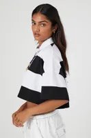 Women's Striped NYC Rugby Shirt Black