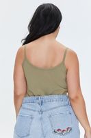 Women's Basic Organically Grown Cotton Bodysuit in Olive, 1X