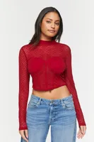 Women's Netted Mesh Bustier Top