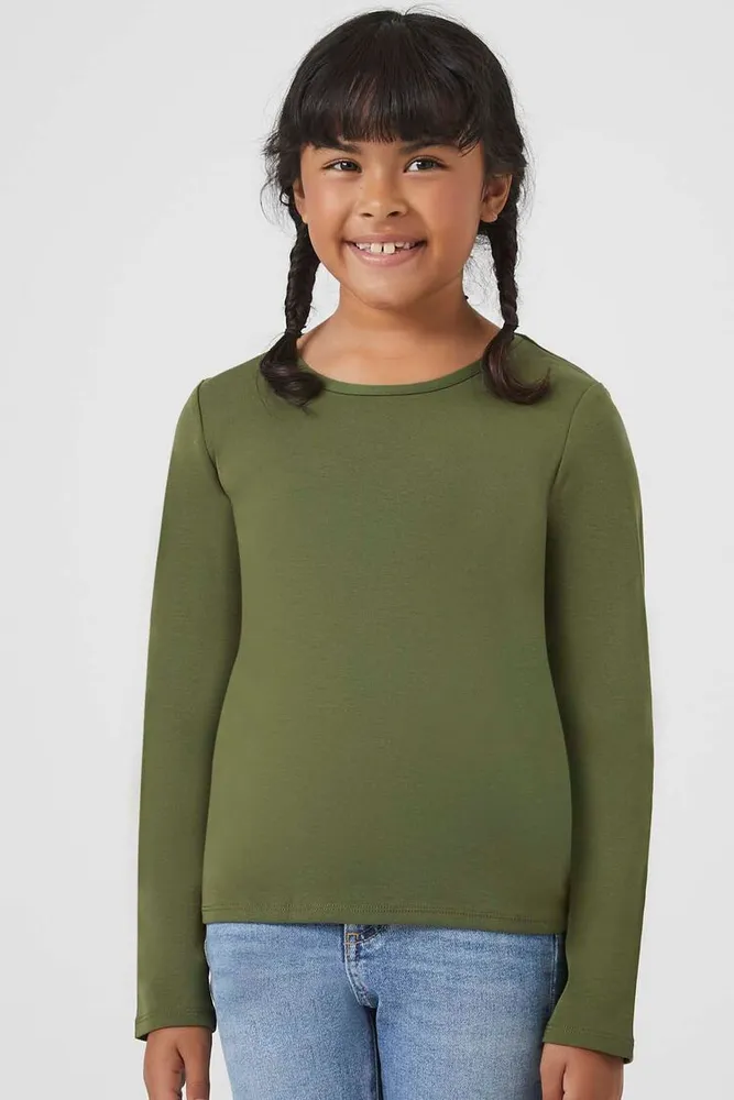 Girls Long-Sleeve Top (Kids) in Cypress , 11/12